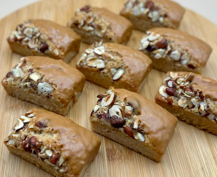 Hazelnut and caramel chocolate coating